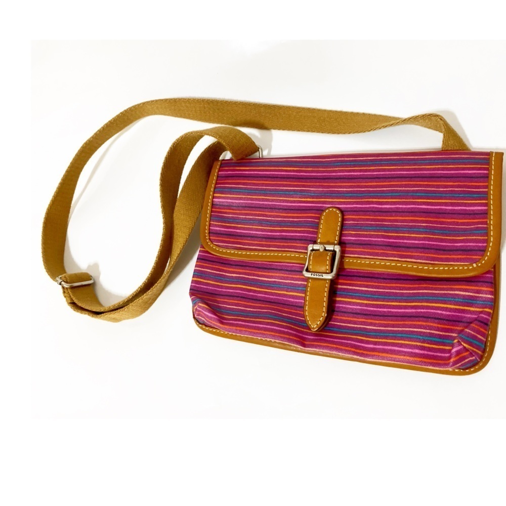 Fossil Striped Mini Crossbody Bag
